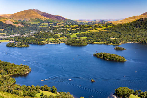 istock A large lake with boats, surrounded by hills (Derwentwater and Keswick, Cumbria) 1688843092