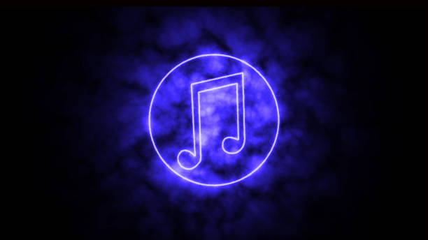 istock Music note cover neon symbol sign. Music sign icon. Photo element in neon style icon. Simple icon for website, web design, mobile app, info graphics. 1688860310