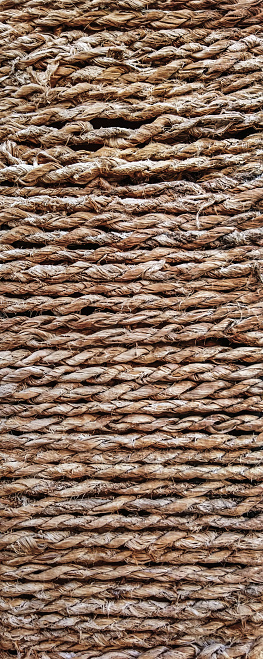 High resolution old coarse raffia table mat grunge texture, the excellent choice for implementation in various CG design projects.