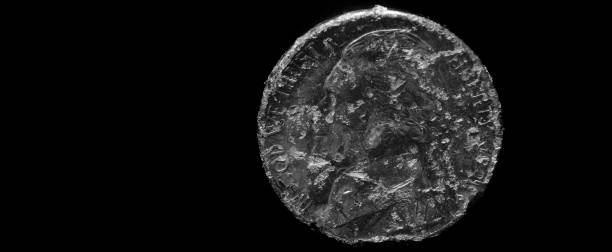 istock Old Rough Worn US Nickel Coin for Money 1688870968