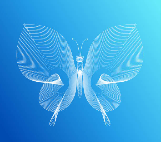 Line Art, Abstract Butterfly High resolution jpeg included.
Vector files can be re-edit and used in any size butterfly wing patterns stock illustrations