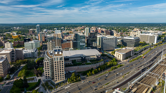 Aerial view of downtown Stamford Connecticut