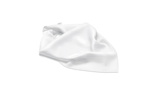 istock Blank white folded twill silk scarf mockup, side view 1688998551