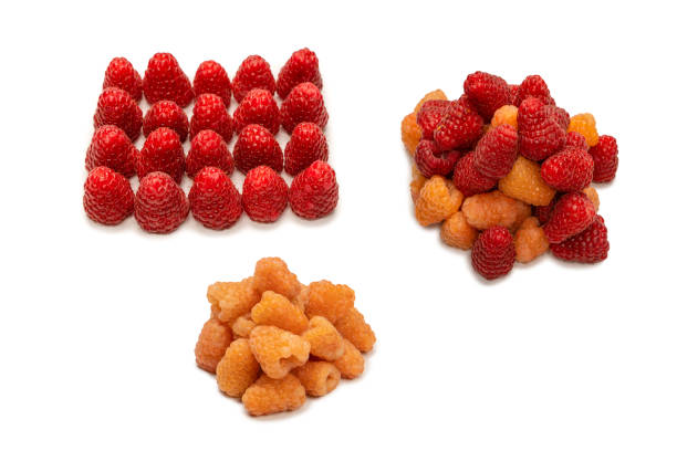 istock Tasty raspberries isolated on  white background. 1689012268