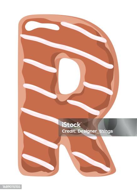 Letter R Muffin Cartoon Cookies Font Vector Letter Baking In Colored Glaze Creative ...