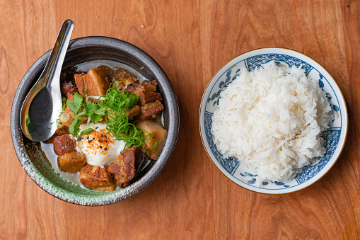 Vietnamese Pork Belly with Egg and Rice