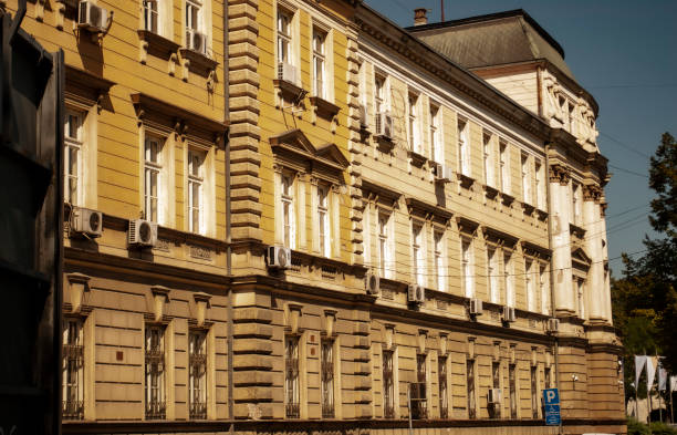 istock The Serbian 20th century architecture in Nis, educational building 1689065380
