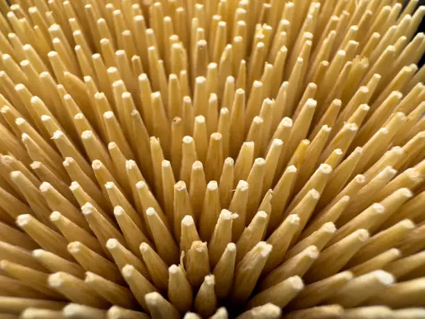 Photo of Wooden toothpicks shot in macro photography