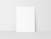 Empty vertical 5x7 ratio poster on gray background