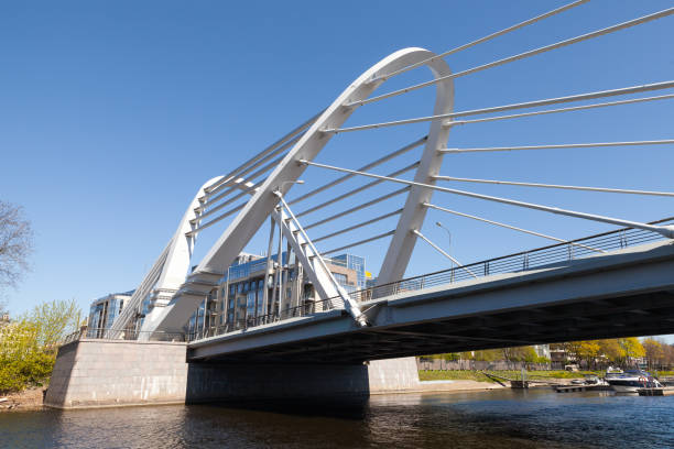 istock Lazarevsky Bridge on a sunny day. A cable-stayed bridge 1689124009