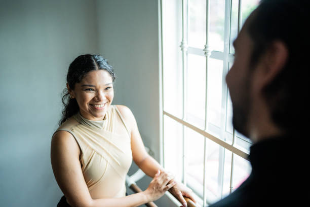 istock Young woman talking at the dancing studio 1689153321