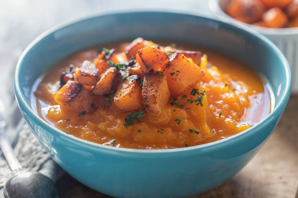 Homemade pumpkin cream soup