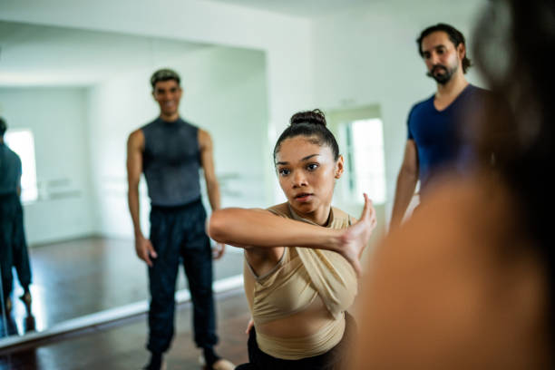 istock Young woman dancing at the dance studio 1689170880
