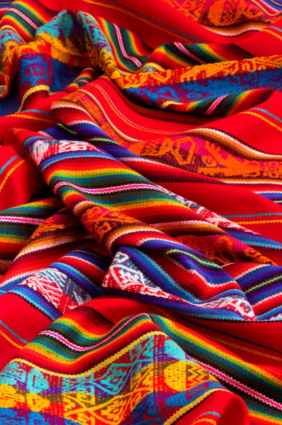 Peruvian fabric stock photo