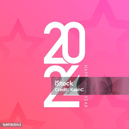 istock 2024. Happy New Year. Abstract numbers vector illustration. Holiday design for greeting card, invitation, calendar, etc. vector stock illustration 1689183043