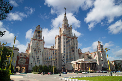Mosvka, Russia, September 5, 2023, Moscow State University Building in Moscow.