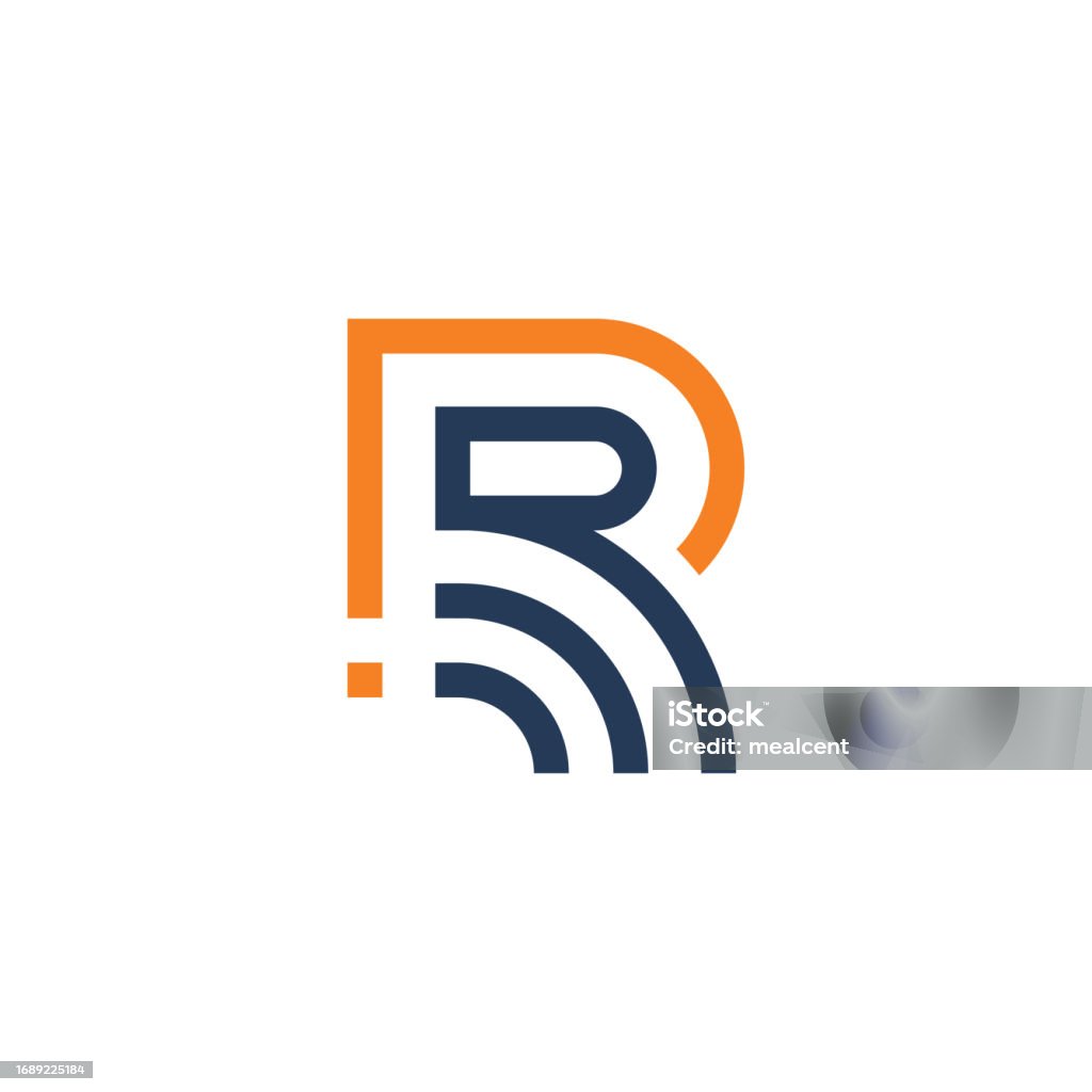 Letter R Design Element Vector With Modern Concept Stock Illustration ...