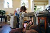 Children Playing in a Home Living Room on a Play Date