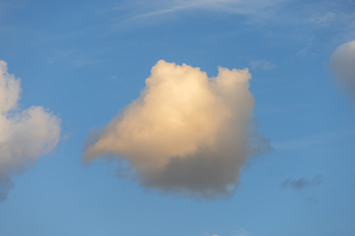 Blue sky, clouds sunset.