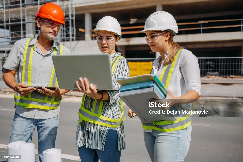 State Building Group Engineer Group Of Engineers On Construction Site Stock Photo - Download Image ...