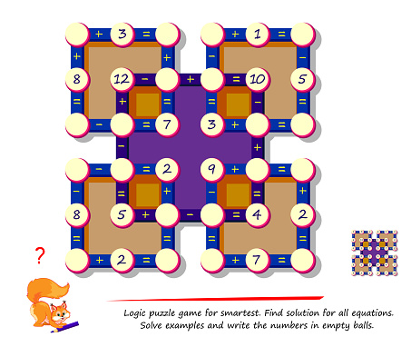 Math Logic Puzzle Game For Smartest Find Solution For All Equations ...