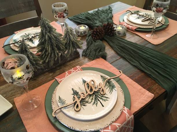 istock Christmas Dining Tablescape Salmon #2 1689397474