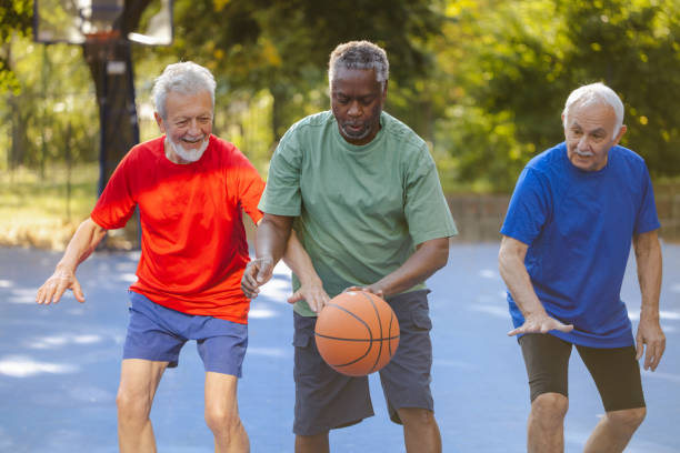 istock Senior men playing basketball 1689401792