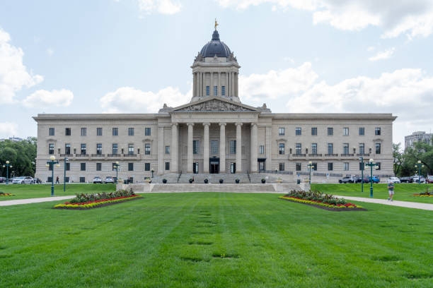 Provincial Capital Legislative Building in Winnipeg, Manitoba, Canada, July 20, 2023.