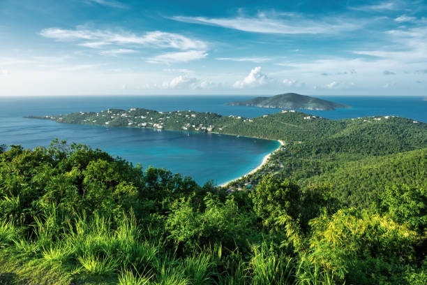 Landscape near Charlotte Amalie, St Thomas Island, US Virgin Islands.