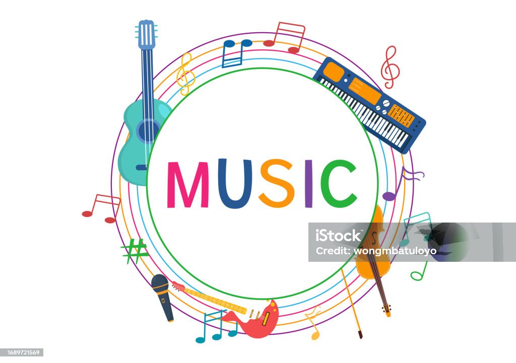 Music Elementys Vector Music Elements Vector Illustration With Various Of Note And Musical ...