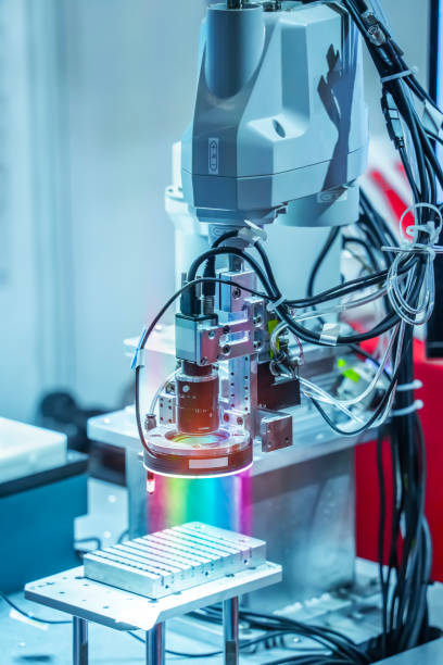 istock smart robot in manufacturing industry for industry 4.0 and technology concept. Robotic vision sensor camera system. 1689727485
