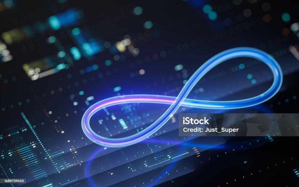 Technology Infinity Loop Infinite Loop Metaverse Web3 Digital Artificial Intelligence Technology ...