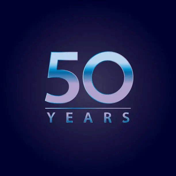 Vector illustration of 50 years symbol gradient for celebration events