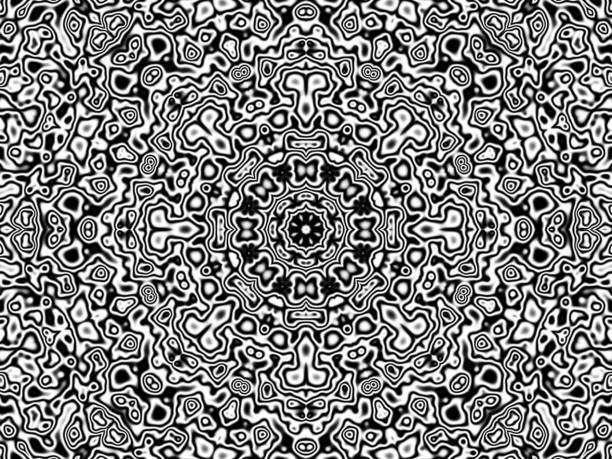 istock Thai pattern shapes, black and white, Vector abstract modern minimalist 1689747300
