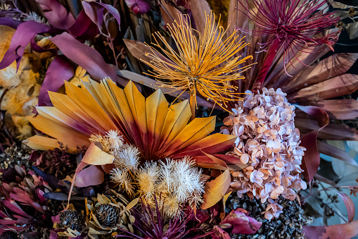 Spring dried flower arrangement