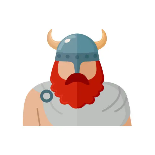Vector illustration of Viking icon clipart isolated vector illustration