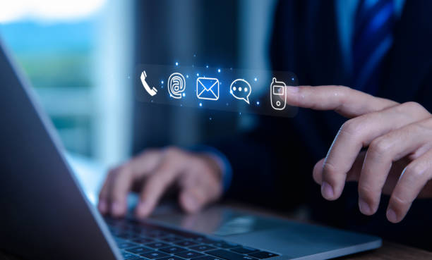 istock contact us concept. help from mail websites  digital technology of business service 1689861820