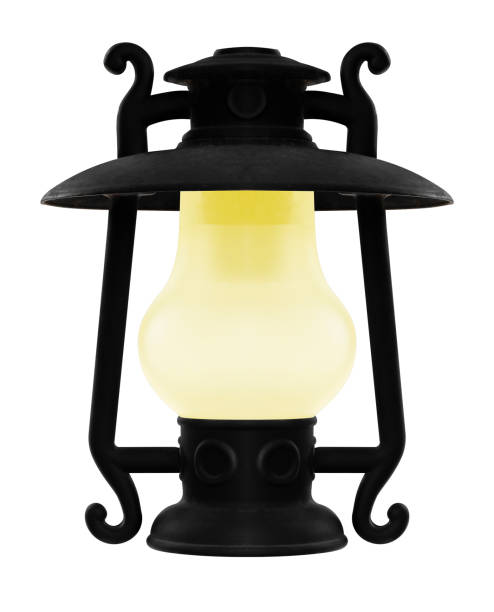 istock Black vintage lamp isolated on white background with clipping path 1689875362