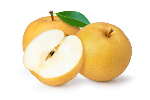 istock Snow pear or korean pear on white 1689917701