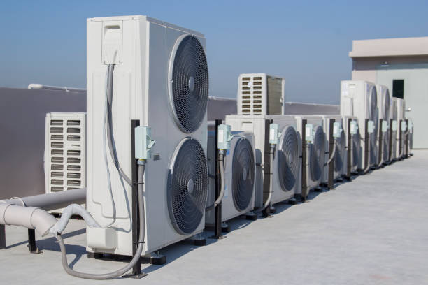 istock air condition outdoor unit compressor install outside the building. 1689919276