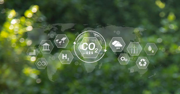 istock reduce global warming sustainable development and green business from renewable energy, CO2 emission reduction concept 1689989113