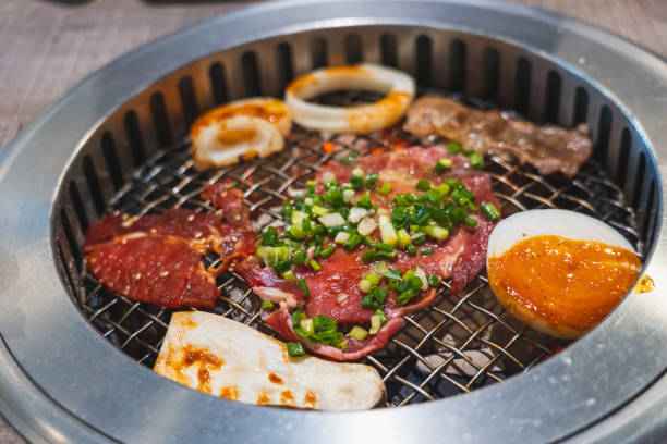istock Traditional korean beef barbecue on charcoal grill 1689991811
