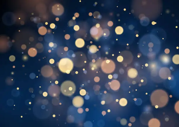 Vector illustration of Abstract golden Christmas sparkles background