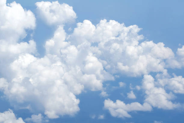 istock blue and white cumulus clouds from above with softness and atmosphere 1690012608