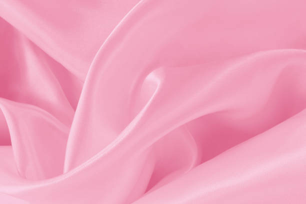 istock Pink fabric cloth texture for background and design art work, beautiful crumpled pattern of silk or linen. 1690036720