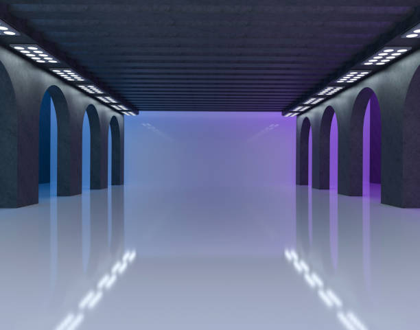 istock 3d illustration abstract corridor with backgrounds 1690041899