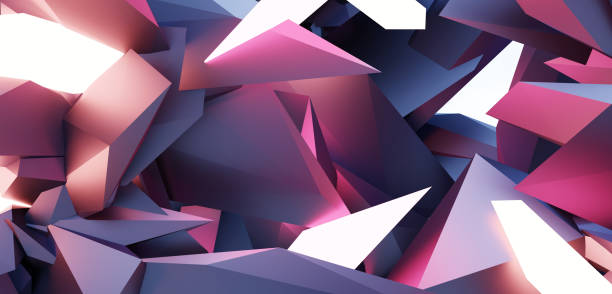 istock modern abstract technology background spiky crystal Glitter surface reflects neon light 3D illustration 1690056698