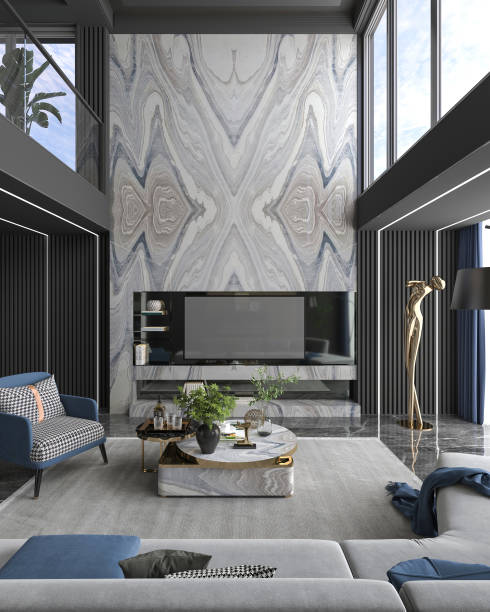 istock luxury modern living room fireplace 1690085617