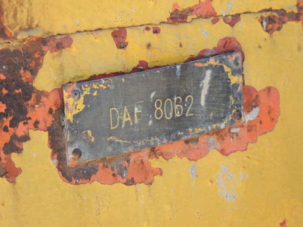 istock Registration plate on old vehicle 1690090025