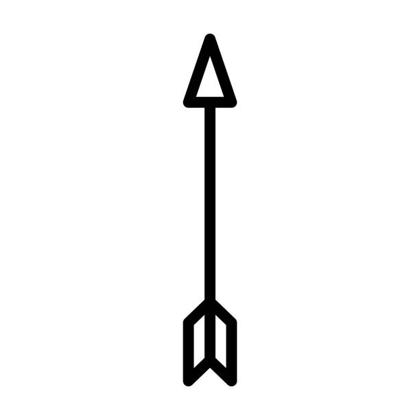 Simple archery arrow icon. Vector. Simple archery arrow icon. Editable vector. archery range stock illustrations